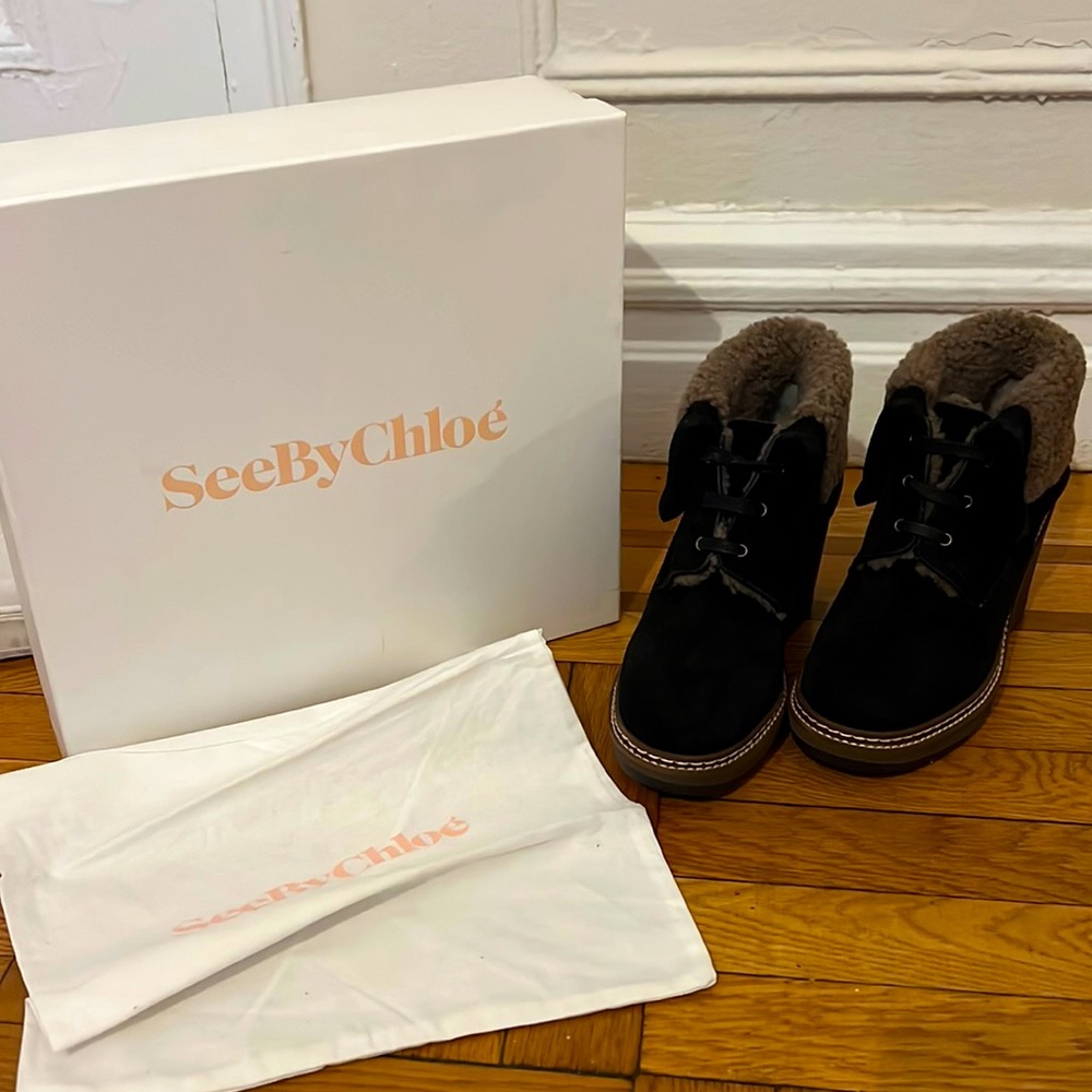 See by Chloe Black Booties